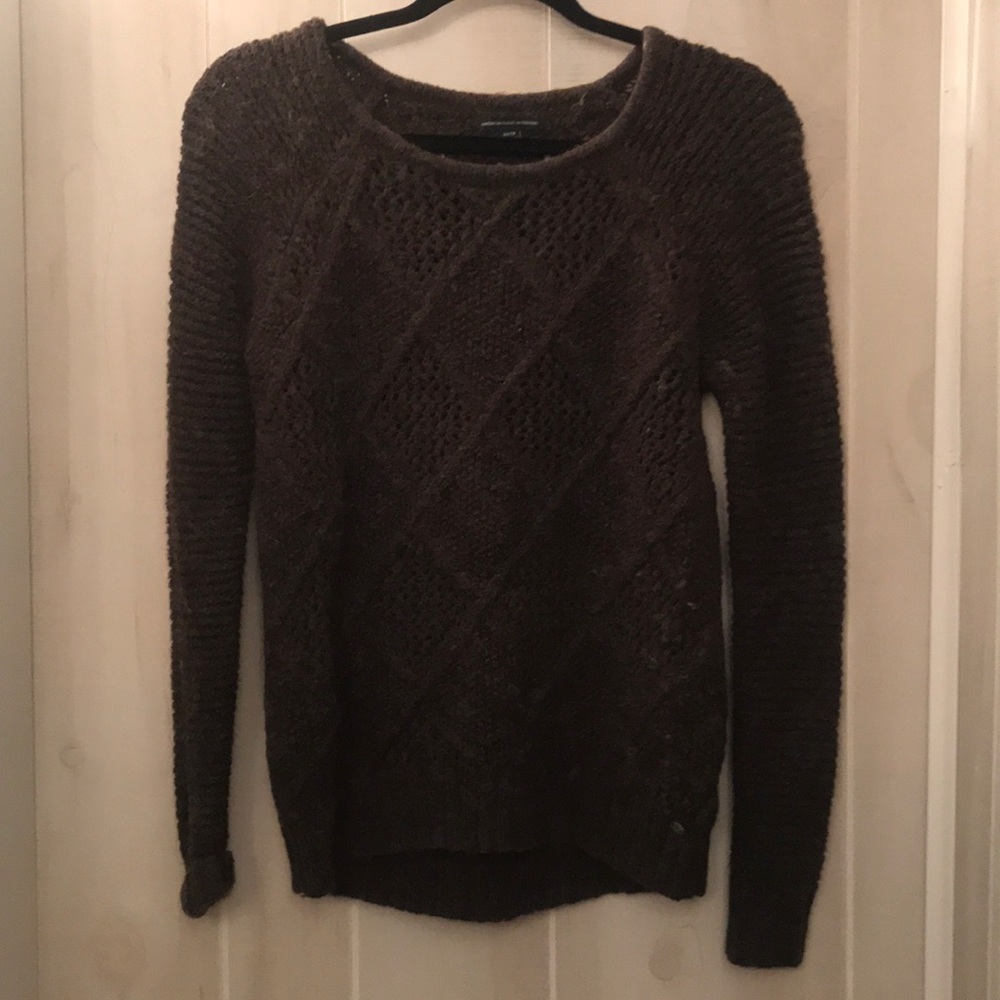American eagle waffle knit sweater